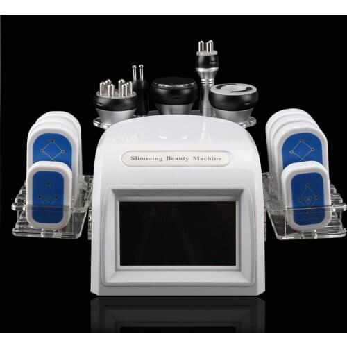2021 Latest 6In1 80K Ultrasonic Cavitation Vacuum Radio 8 Pads Lipo Laser Slimming Machine For Home Use