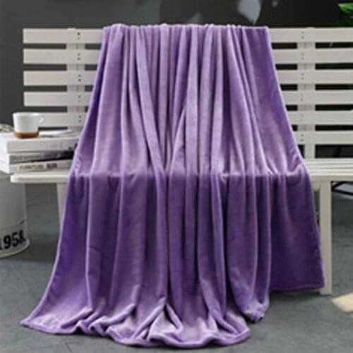 Skin-friendly Soft Flannel Blanket Bedsheet 70x100cm Solid Color Bedding Coverlet Air Conditioner Body Cover Sofa Throw Blanket
