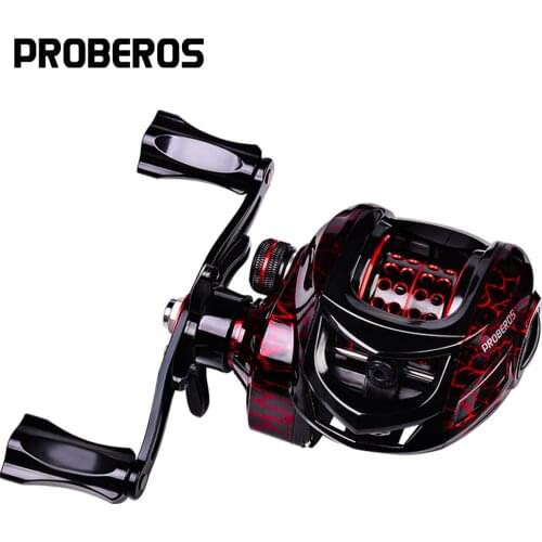 PROBEROS Baitcasting Reel 7.2:1High Speed Fishing Reel 10KG Max Drag Aluminum Spool Reel Carbon Shell Lightweight Wheel Pesca
