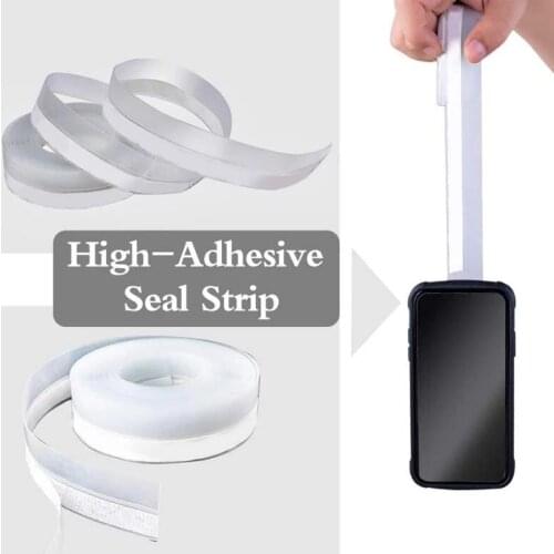 Transparent Windproof Door Sealing Strip Tape Door Windows Seal Strip Self Adhesive Silicone Draft Stopper Strip Soundproof Tape