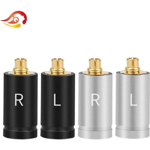 QYFANG 1 Pair 24K Gold Plated Earphone Pin HiFi Headphone Plug Frosted Shell Jack For SE525 SE846 UE900 MMCX DIY Audio Connector