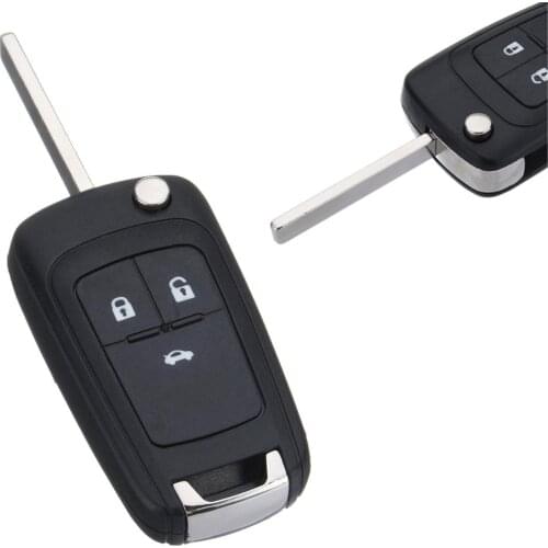 3 Button Car Flip Folding Remote Key With Uncut Blade Fob Case Shell Cover & Blade For Chevrolet For Cruze Aveo 2011 2012