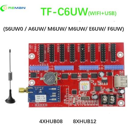 TF-C6UW TF-WF-C WIFI light sensor LED controller card Support Single & Dual color LED modules S6UW0/A6UW/M6UW/C6UW/E6UW/F6UW