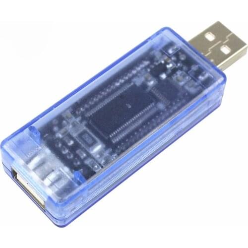 USB voltage ammeter power capacity mobile power test detector KWE-V20 transparent blue Hot sale