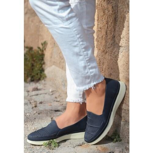 Women 2021 Genuine Leather Shoes Moccasins Mom Loafers Soft Flats Comfortable Woman Shoes Comfortable Grandma Shoes Made in Turkey