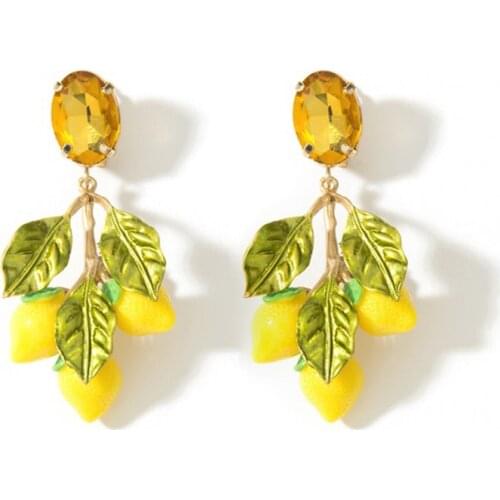 Baroque Retro Gold Long Tassel Earring for Women Trendy Jewelry Vintage Hyperbole Lemon Drop Earring Wedding Accessories