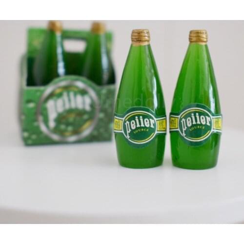 1 Set Mini 4 Bottles of Carbonated Mineral Water Model Dollhouse Miniature Food Drinks For Doll Toy