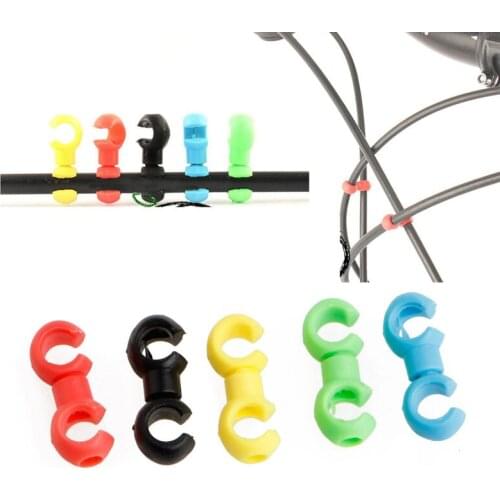 10pcs Rotatable MTB Brake Line C/S Buckle Derailleur Shift Cable Line Ring Clasp