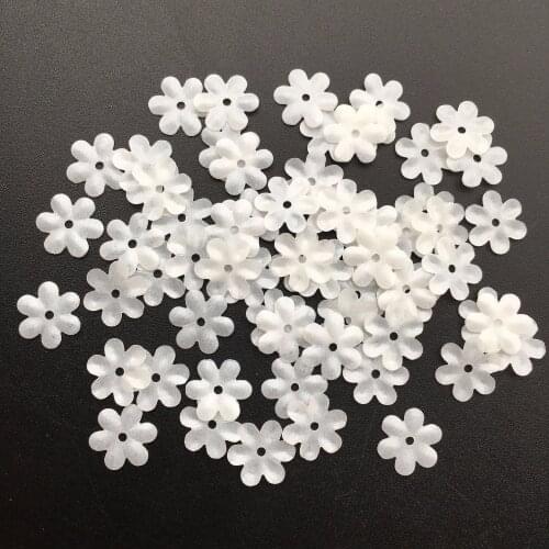 1570pcs 9mm Flower Cup Loose Sequin Paillette Sewing,Wedding Craft,Women Shoes,Clothes,Hat,DIY Garment Accessory Dull White