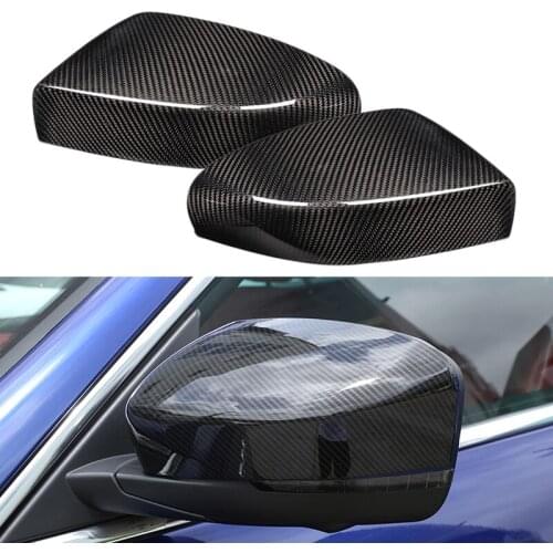 2Pcs Carbon Fiber Mirror Cover Caps Housing Fit For Maserati Ghibli & Quattroporte 2013 2014 2015 2016