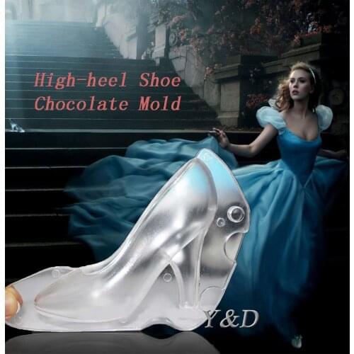 2014 Chocolate mold Hotselling Fashion High-heel Shoe Shape Polycarbonate PC Chocolate Candy Fondant Mold for DIY Home Baking