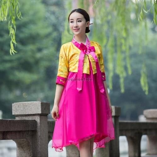 2021 korean traditional hanbok dress ethnic minority dance dresses ancient wedding palace costume stage dance performance dress