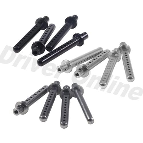 4pcs Aluminum Alloy RC Car Body Posts Mount with Clip for 1/10 Crawler Axial SCX10 90027 RC4WD D90 TF2 Tamiya CC01