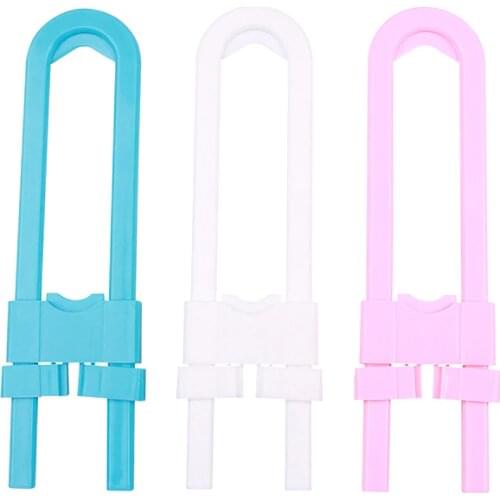 5Pcs/Pack Mutifunctional U-shaped Baby Security Locks Creative Baby Wardrobe Door Drawer Locks ABS Plastic Infant Cabinet Lock