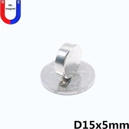 50pcs 15mm x 5mm 15x5 cylinder Neodymium magnet Permanent super strong Magnet 15*5 magnets NEW Art Craft Connection