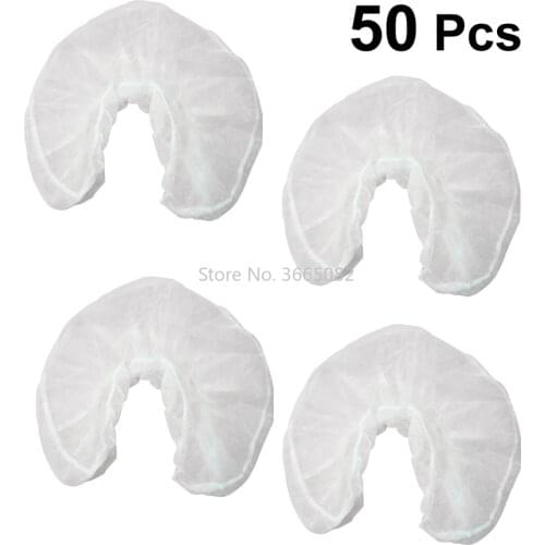 50Pcs Disposable Non-Woven Headrest Pillow Paper Beauty Spa Salon Bed Table Cover Massage Face Cradle Table Head Rest Covers