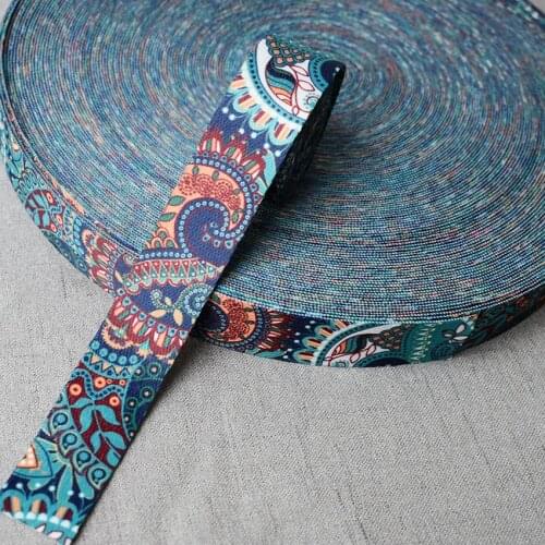 50 Yards Width 25mm Webbing 18 Colors Printed Ribbon Luggage Belt Strap Rope Dog Pet Collar Leash Harnes--- HuaZhiDai