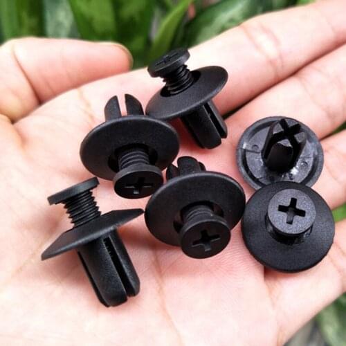 500 Universal Black Plastic Expansion Screw Clamp Rivet Fixed Clip Fastener Rivet Door Fender Lining Auto Parts