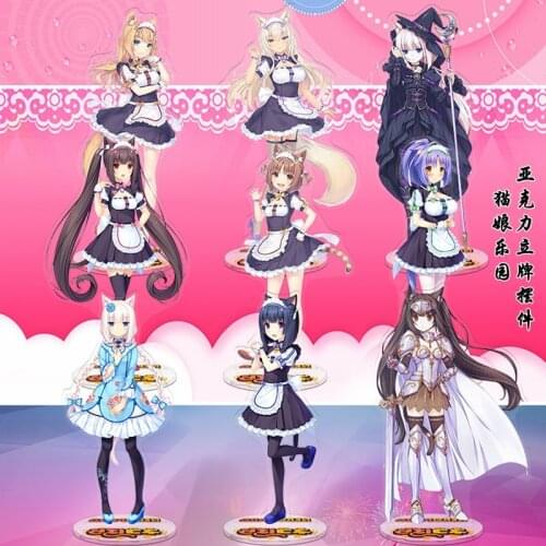 Anime NEKOPARA Maple Chocola Vanilla Azuki Coconut Cosplay Stand Figure Acrylic Desk Model Plate Decor Xmas Gifts
