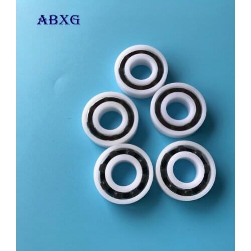Free shipping 50pcs 607 POM plastic deep groove ball bearing 7x19x6mm with glass balls