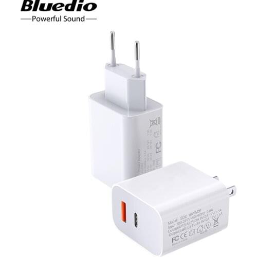 Bluedio Quick Charger 3.0 USB PD Charger 18W USB Type C Fast Charger for Cell Phone Iphone Ipad Headphone Earphone