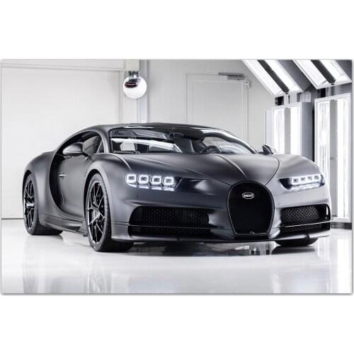 Bugatti Chiron Noire Supercar Photo Canvas Wall Art Posters and Prints Modern Painting for Home Decor