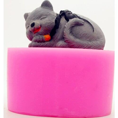 C1134 Cat Aromatherapy plaster ornaments mould silicone cake decoration molds