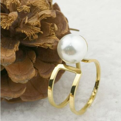 Girl Ring Hot Sell Classic Style Gold Color Luxury Women Fashion Stainless Steel Roxi Jewelry