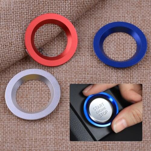 DWCX Car Engine Start Stop Ignition Push Button Switch Decorative Cover Ring Trim for Land Rover Discovery Sport Evoque 2018