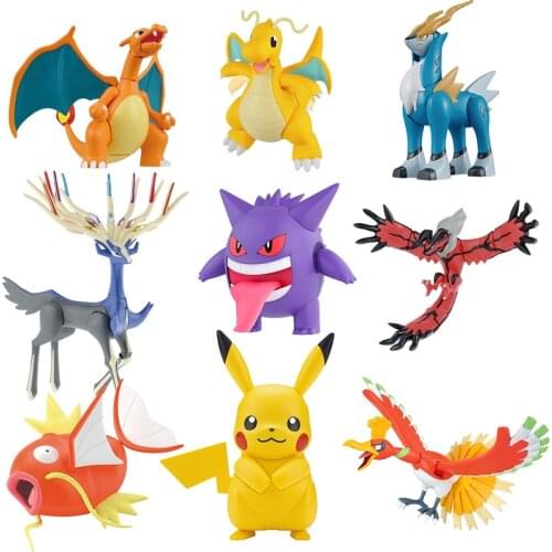 Tomy Pokemon Action Figure Rayquaza Eevee Pikachu Assembled Model Limited Rare Toy