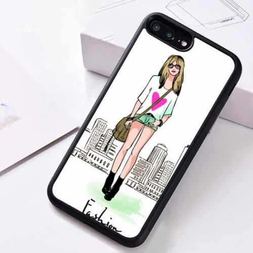 French fashion girl Phone Case Rubber for iPhone 12 pro max mini 11 pro XS MAX 8 7 6 6S Plus X 5S SE 2020 XR case