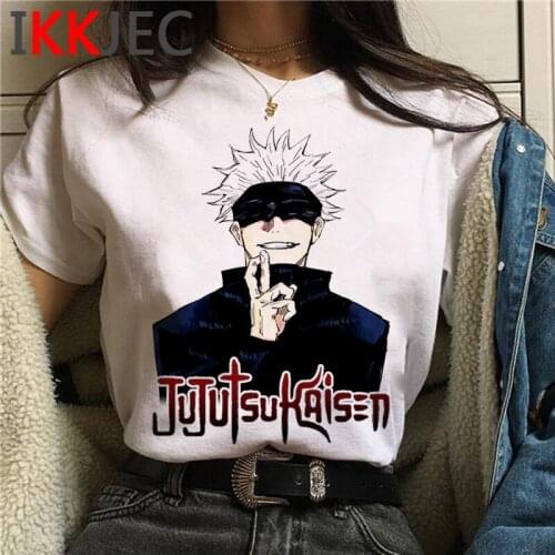 Jujutsu Kaisen summer top tshirt men kawaii casual aesthetic t shirt t-shirt white t shirt