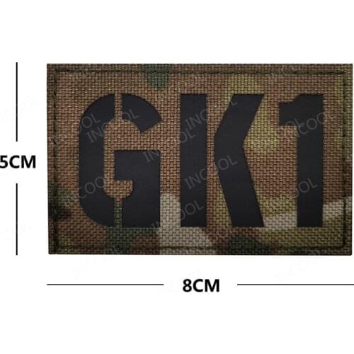GK1 GK2 to GK10 CP Call Sign Letter Infrared IR Reflective Patches Tactical Military Patch Appliqued Armband Badges For Clothing
