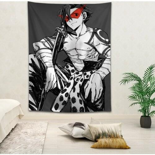 Hot Sale Custom Anime Gurren Lagann Printed Tapestry Background Decorative Tapestry Various Sizes Wall Hanging Decor