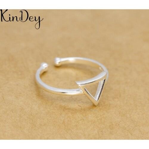 Personality Boho Triangle Rings For Women Charm Wedding Jewelry Adjustable Antique Finger Ring Anillos