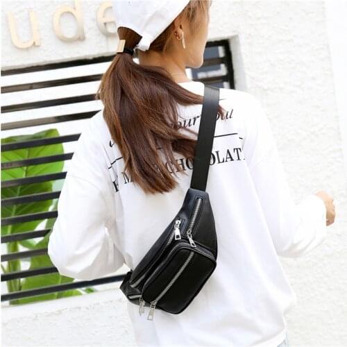 Unisex Leather Fanny Pack, Lightweight Waist Bag Crossbody Sling Backpack with Adjustable Belt