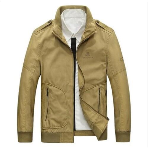 Mens Jacket Plus 3XL size Loose cotton solid Military Men New Spring mens Casual Coats warm Military Jackets