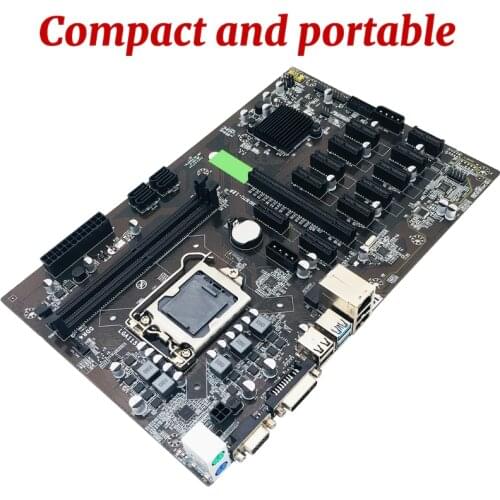 B250 btc cpu mineiro motherboard for cpu set 12 video card slot support lga 1151 memory ddr4 sata3.0 usb3.0 low power