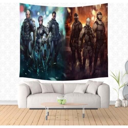 Ghost in the Shell Printed Wall Hanging Tapestry Home Decor Beach Towel Throw Rug Picnic Blanket Yoga Mat Custom Bedspread