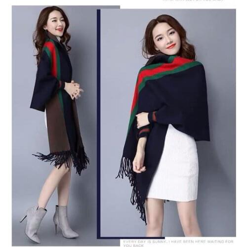 Girl Women Oversized Pashmina Tassels Winter Female Scarf Women Plaid Blanket Wool Scarfs Cashmere Women Foulard Femme Shawls