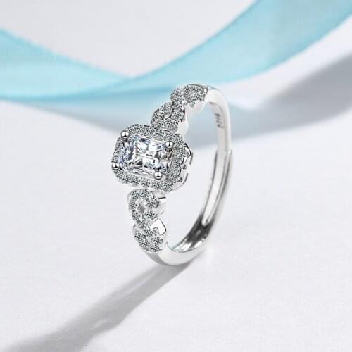 New Fashion Luxury Crystal Wedding Rings for Women Trend AAA White Cubic Zirconia Silver Color Ring 2020 Female Womens Jewelry