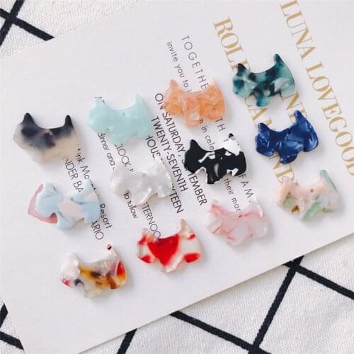 New style 50pcs/lot color print animals cartoon dogs/pet shape acrylic beads diy jewelry earring/garment accessory