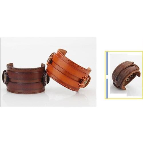 Wholesale Softball Leather Bracelet Cuff Double Wide Bracelet Rope Bangles for Men Fashion Man Bracelet Unisex Jewelry Gift