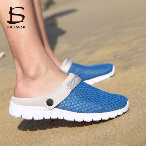 Beach Sandals For Womens Mens Shoes Breathable Fashion Thick Sole Flops Aqua Shoes Trekking Wading Sneakers Slipper Size 35-46