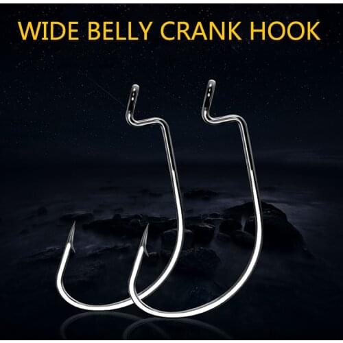 Fishing Soft Worm Hooks 50pcs/Set High Carbon Steel Wide Super Lock Fishhooks Lure Softjerk/Jig/Offset/Catfish/Barbed Hook Carp