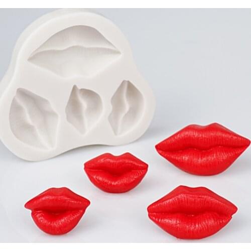 Sexy Red Lips Silicone Molds Fondant Cakes Decor Tools Silicone Moulds Sugarcraft Chocolate Baking Tool For Cakes Gumpaste Form