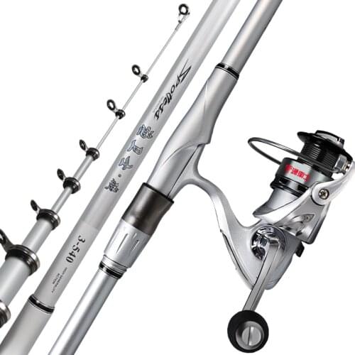 3# Rock Fishing Rod 3.6M 4.5M 5.4M 6.3M Super Hard Telescopic Fishing Olta Long Sections Fishing Canne Peche Fishing Gear Pesca