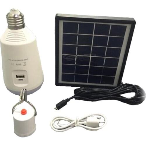 7W Camping LED Light USB interface rechargeable Multifunctional Solar Power Tube Solar Panel Outdoor Portable Emergency light