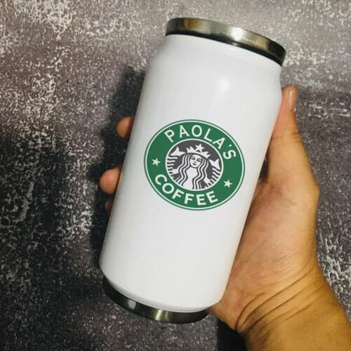 Customize Name Personal Text Vacuum Thermos Water Bottle 11oz Stainless Steel Sport Bicycle Christmas Coffee Mug