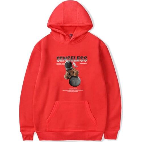 New Space Bear Hoodies Men Women Astronaut Print Hoodies Winter Thickening Pullover Oversize Couples Sweatshirt Astronaut Hoodie